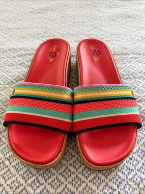 kate spade Red Striped Sandals